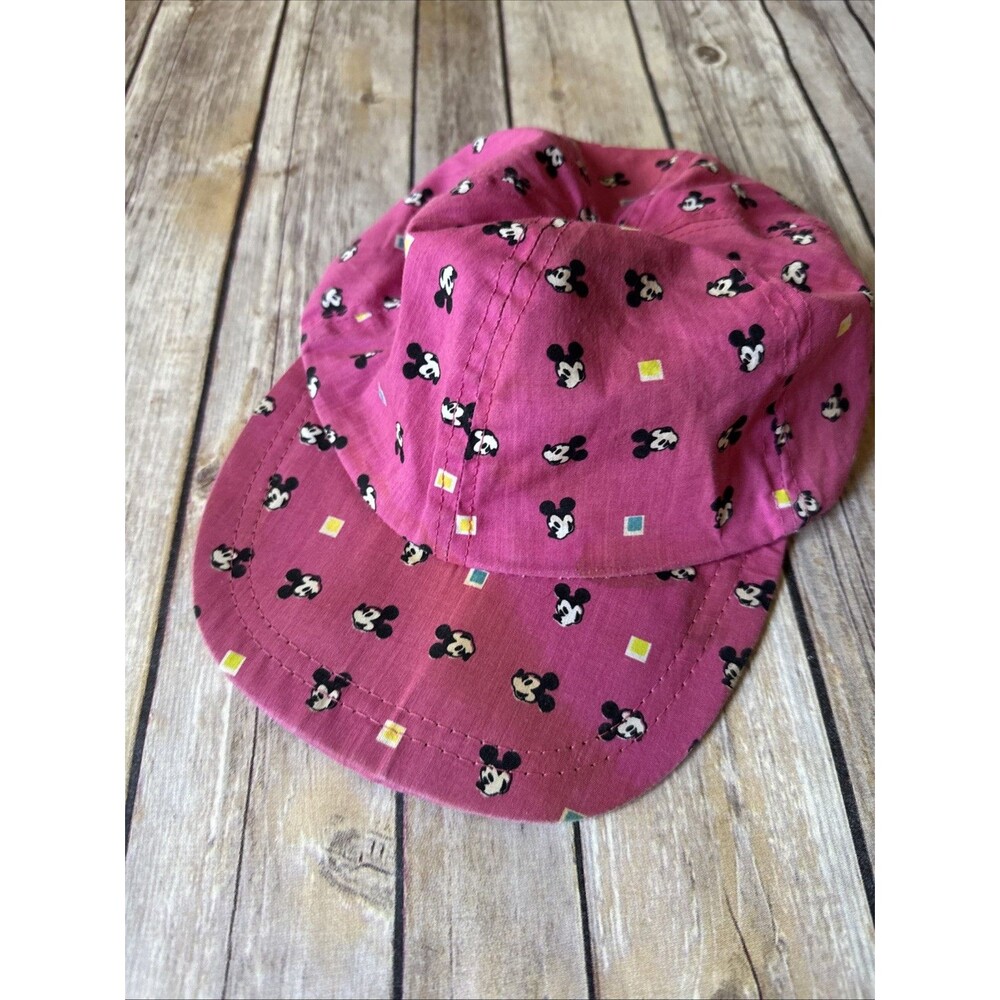DISNEY Vintage 80'S Character Fashions MICKEY MOUSE Adult pink Hat USA